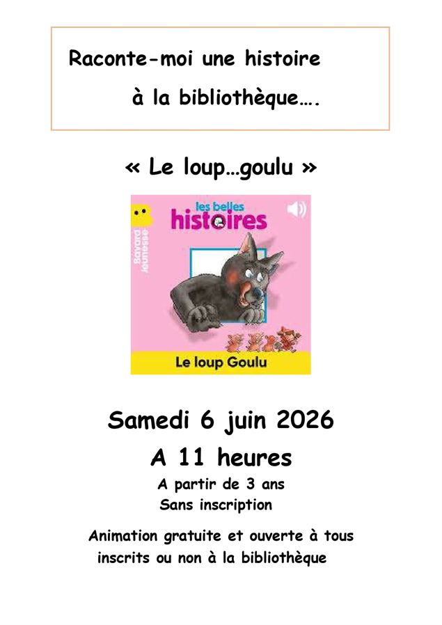 Affiche Raconte moi une histoire - .Bibliothèque de Crottet
