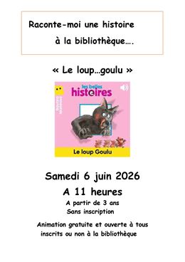 Affiche Raconte moi une histoire - .Bibliothèque de Crottet