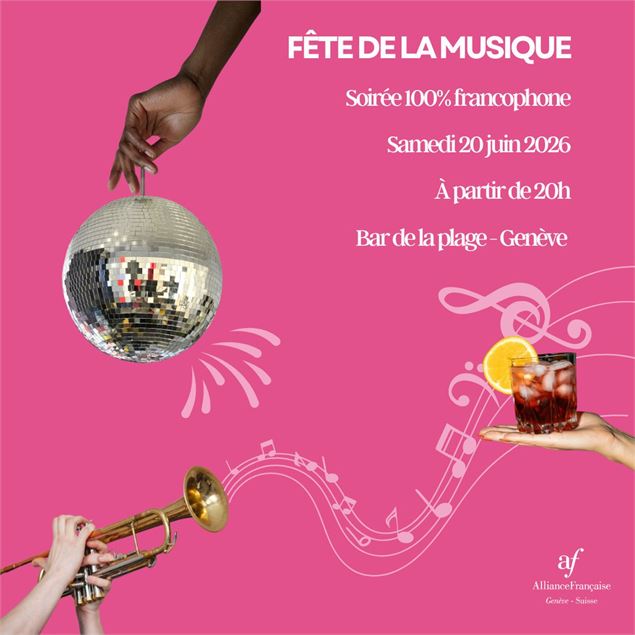 Soirée fête de la musique - musique 100% francophone - Alliance Française de Genève
