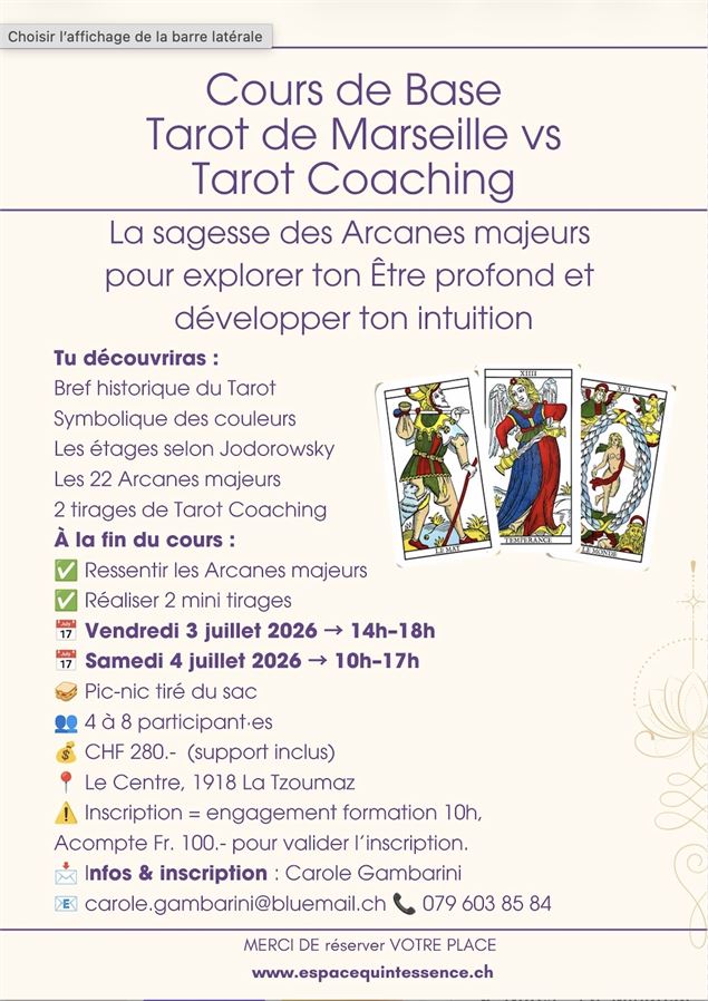 Cours de Base du Tarot de Marseille - OK