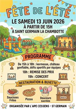 Fête de l'Eté - St Germain la Chambotte - APE Cessens / St Germain