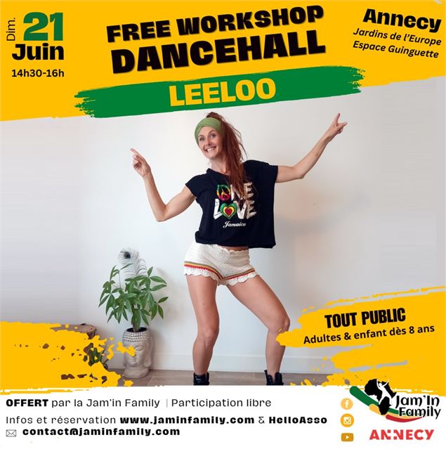 Workshop Dancehall avec Leeloo _Annecy - Association Jam'In Family