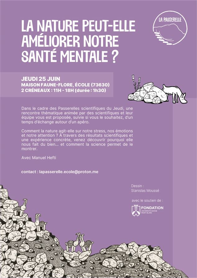 Les Passerelles Scientifiques du jeudi : La nature peut-elle améliorer notre santé mentale ?_École -