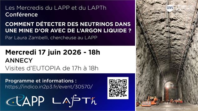 Conférence et visites : « Comment détecter des neutrinos dans une mine d’or avec de l’argon liquide 