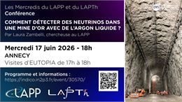 Conférence et visites : « Comment détecter des neutrinos dans une mine d’or avec de l’argon liquide 