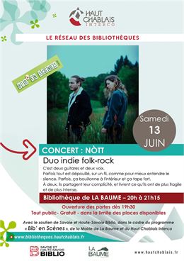 Concert  du duo NÒTT La Baume - Bibliothèque la Baume