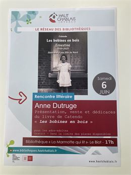 Rencontre littéraire Catendo - bibliothèque le Biot