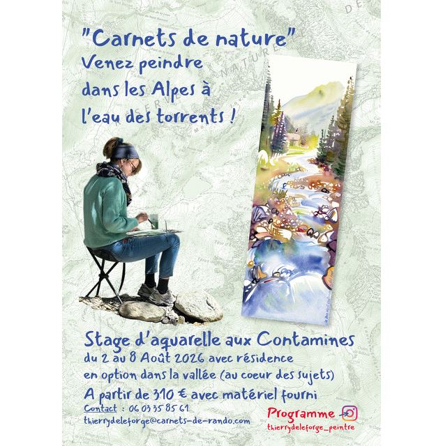 Carnets de nature : stage d'aquarelle dans la vallée des Contamines-Montjoie_Les Contamines-Montjoie