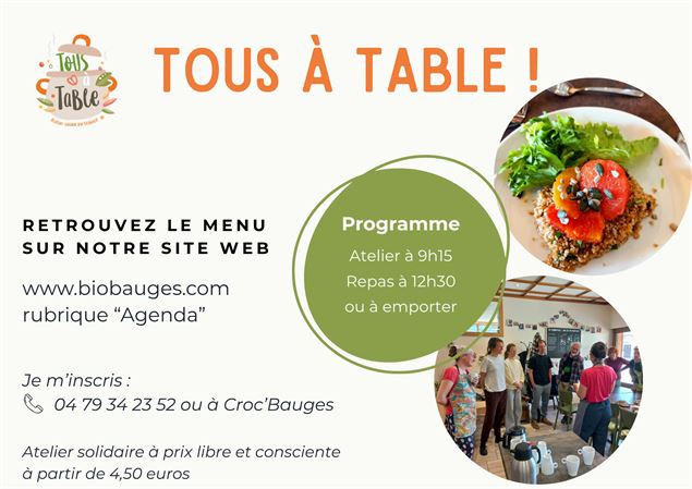 Flyer Tous à Table ! - BioBauges
