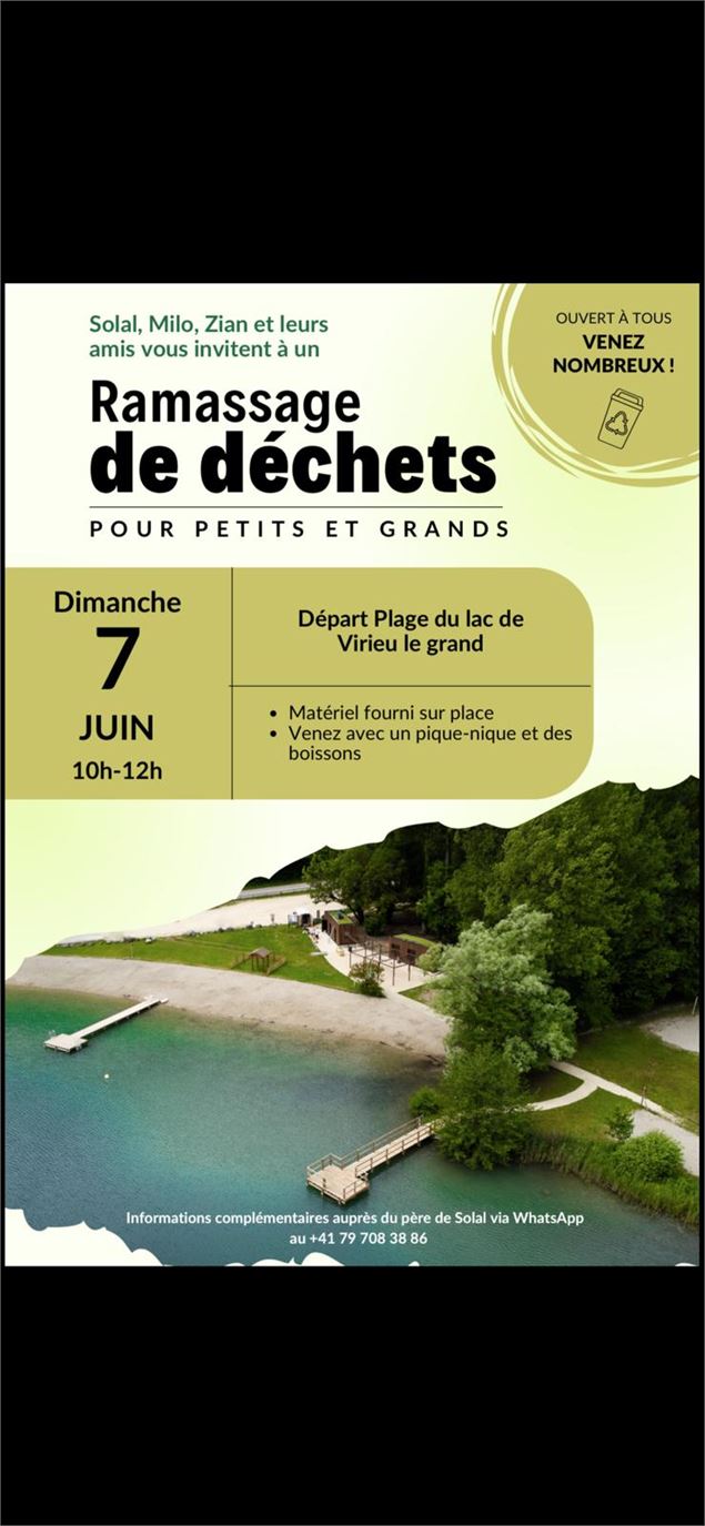 Ramassage de déchets autour du lac de Virieu le Grand_Virieu-le-Grand