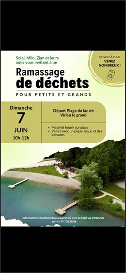 Ramassage de déchets autour du lac de Virieu le Grand_Virieu-le-Grand