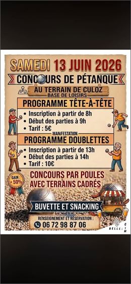 Concours de pétanque (tête à tête et doublette)_Culoz-Béon - Pétanque culozienne