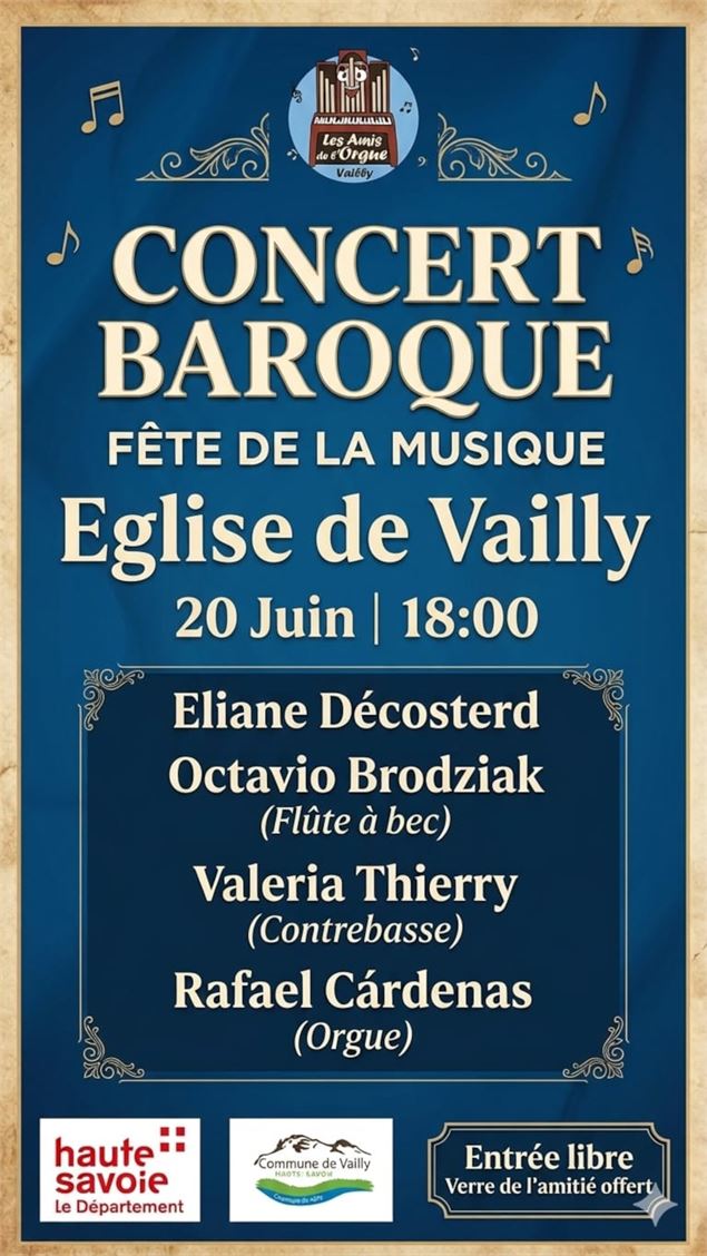 Concert Baroque_Vailly - Les Amis de l'Orgue à Vailly