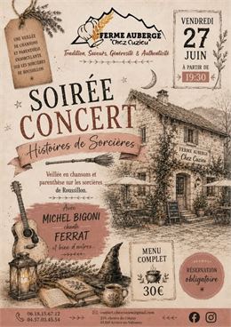Soirée concert "Histoires de sorcières" à la Ferme auberge "Chez Cuzieu"_Arvière-en-Valromey - Ferme