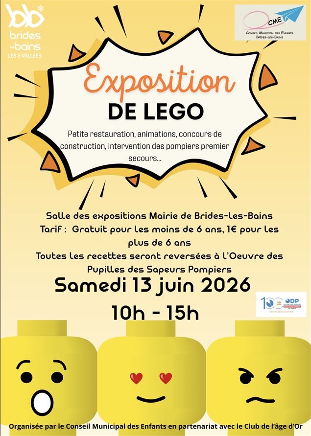 Affiche exposition LEGO - Office de tourisme de Brides-les-Bains