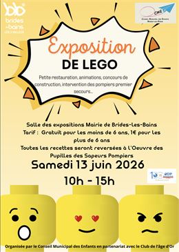 Affiche exposition LEGO - Office de tourisme de Brides-les-Bains