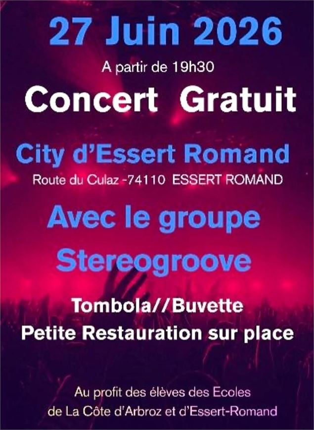 Concert Pop/Rock à Essert-Romand - APE Essert Romand