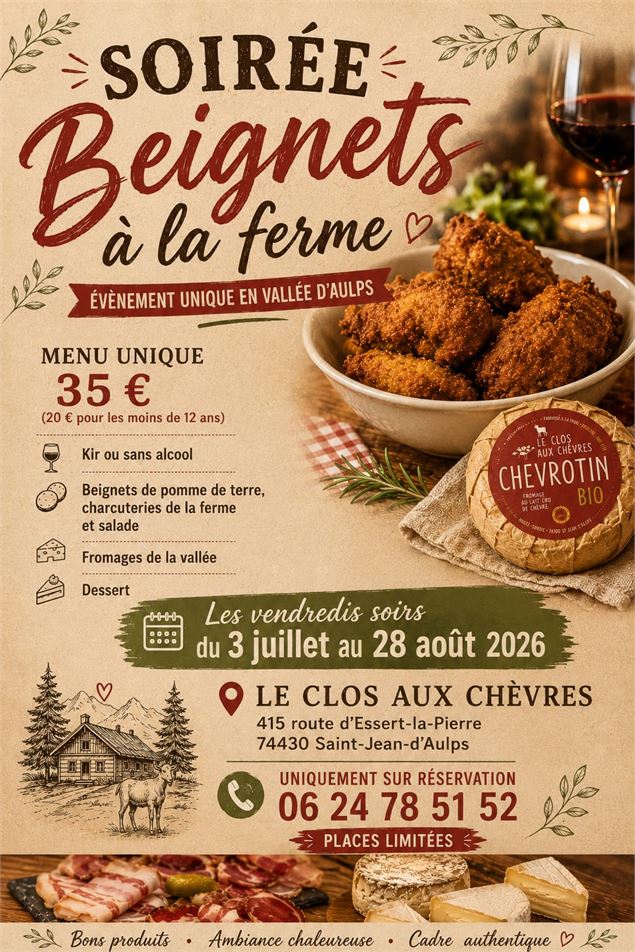 Ne manquez pas les soirées beignets du Clos aux chèvres tous les vendredis de l'été !, - Clos aux ch