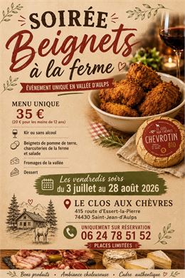 Ne manquez pas les soirées beignets du Clos aux chèvres tous les vendredis de l'été !, - Clos aux ch