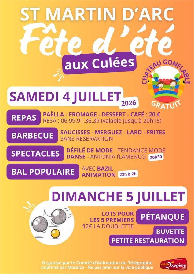 Fête des Culées_Saint-Martin-d'Arc - Comité d'animation du Télégraphe