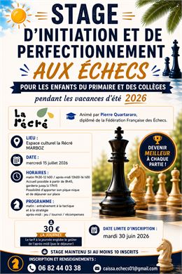 Stage d'échecs à Marboz - Pierre Quartararo
