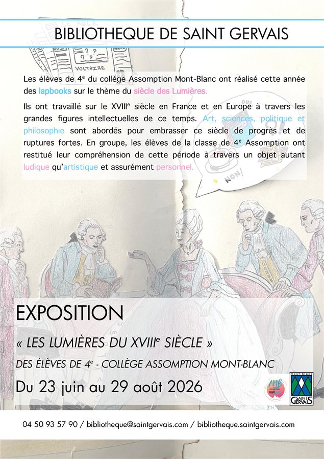 Exposition - Les Lumières du XVIIIe siècle_Saint-Gervais-les-Bains - Collège Assomption Mont Blanc
