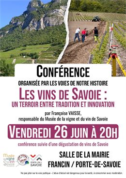 Conférence "Les vins de Savoie : un Terroir entre Tradition et Innovation"_Francin_Porte-de-Savoie -