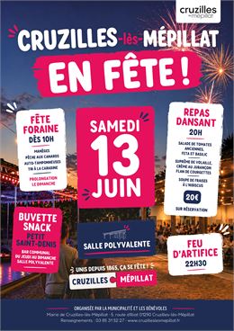 Affiche "Cruzilles-lès-Mépillat en fête" - Mairie de Cruzilles-lès-Mépillat