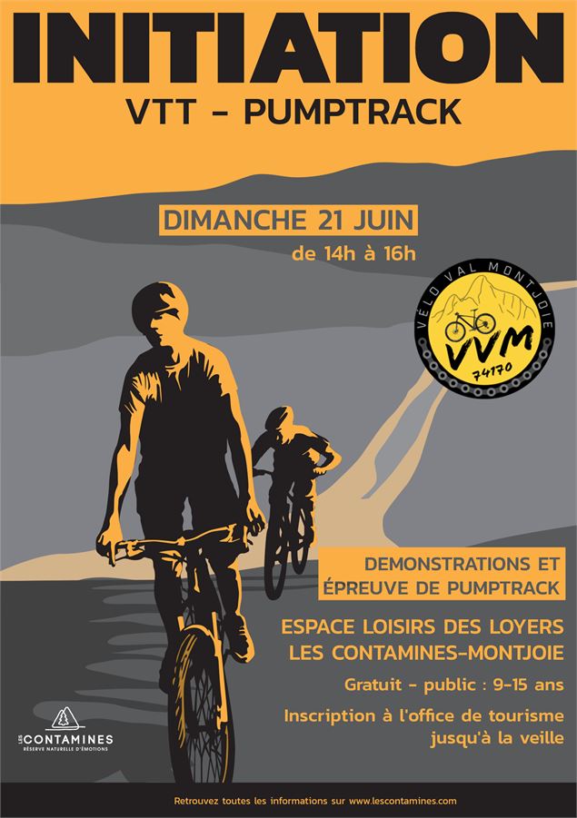 Initiation VTT au Pumptrack des Loyers avec l'association Vélo Val Montjoie_Les Contamines-Montjoie