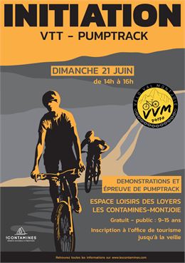 Initiation VTT au Pumptrack des Loyers avec l'association Vélo Val Montjoie_Les Contamines-Montjoie