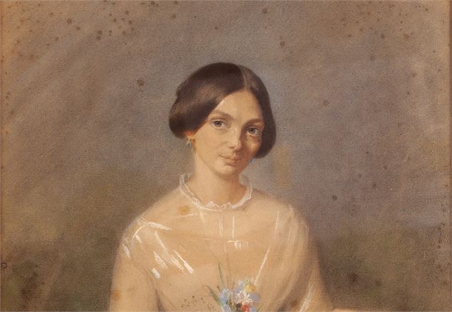 Firmin Salabert, Portrait de Clotilde Dunant, vers 1855. Collection particulière. - Christian Rome