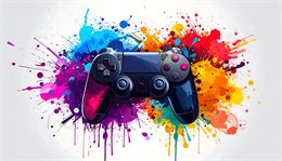 jeux vidéo en couleur - Adobestock