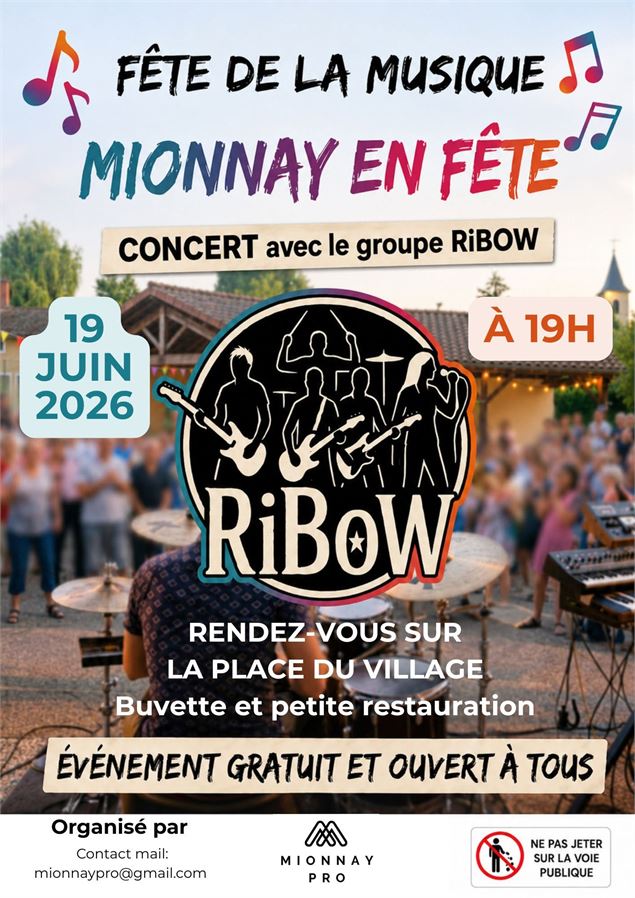 L'affiche détaille le programme du concert - canva