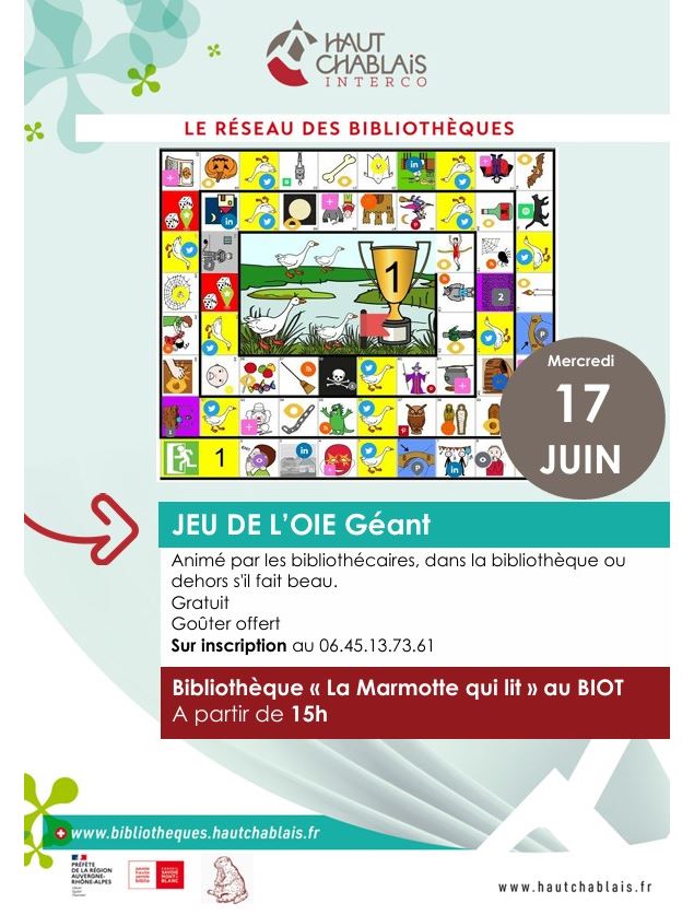 Jeu de l'Oie géant_Le Biot - Bibliothèque du Biot