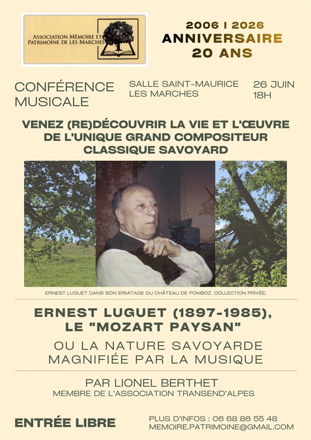 Conférence musicale : Ernest Luguet (1897-1985), le 