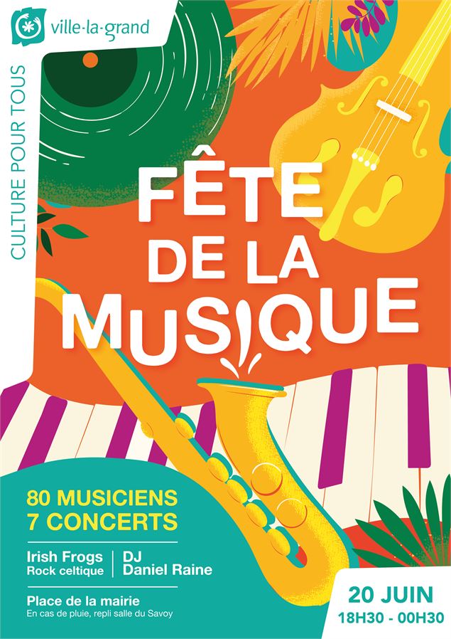 Affiche fête de la musique - Mairie Ville-la-Grand