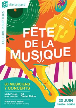 Affiche fête de la musique - Mairie Ville-la-Grand