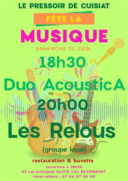 Affiche Fête de la musique_Pressoir de Cuisiat - ©Pressoir de Cuisiat
