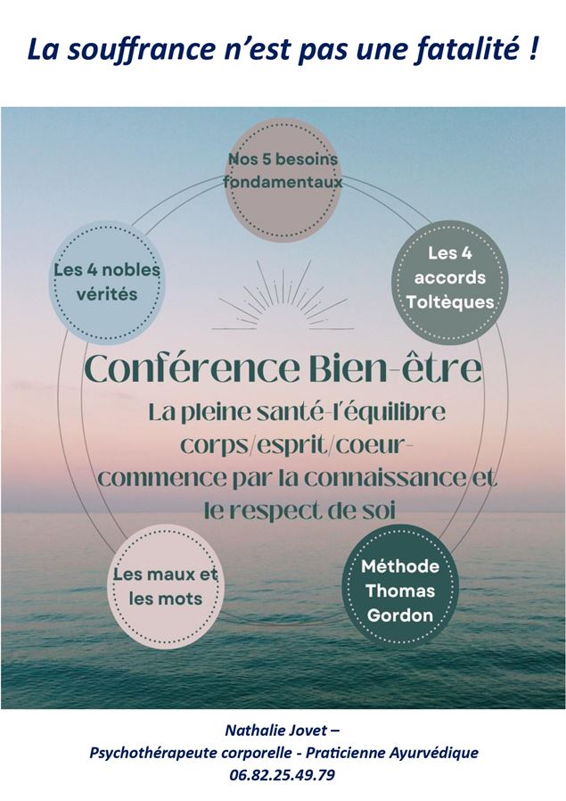 Conférence bien-être : sortir de la souffrance par le juste équilibre de nos besoins fondamentaux_Pr