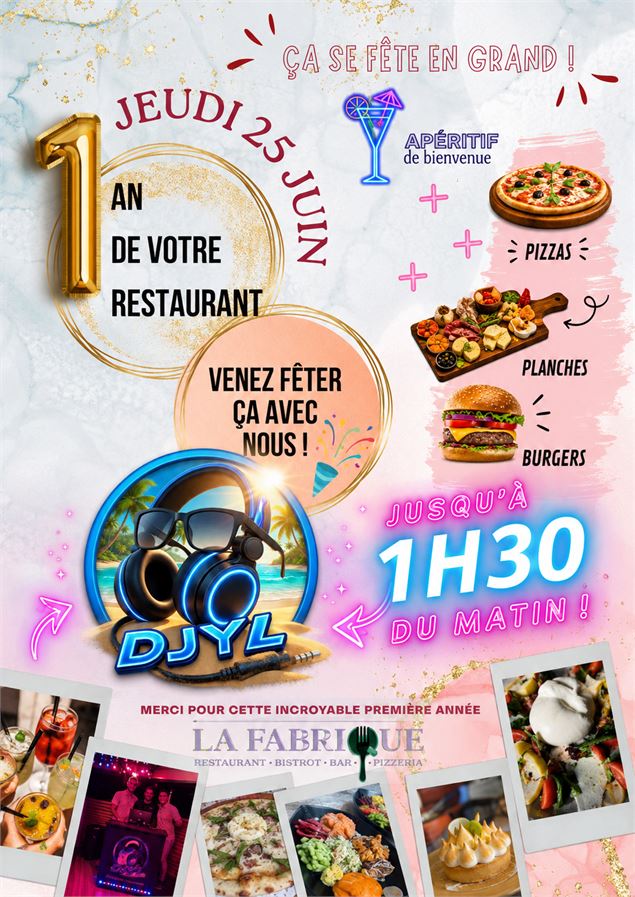 Anniversaire : Un an du Restaurant La Fabrique !_Yenne