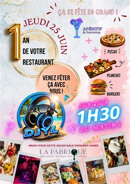 Anniversaire : Un an du Restaurant La Fabrique !_Yenne