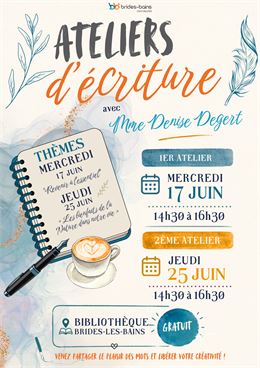Atelier d'écriture - Brides-les-Bains-Office-de-Tourisme