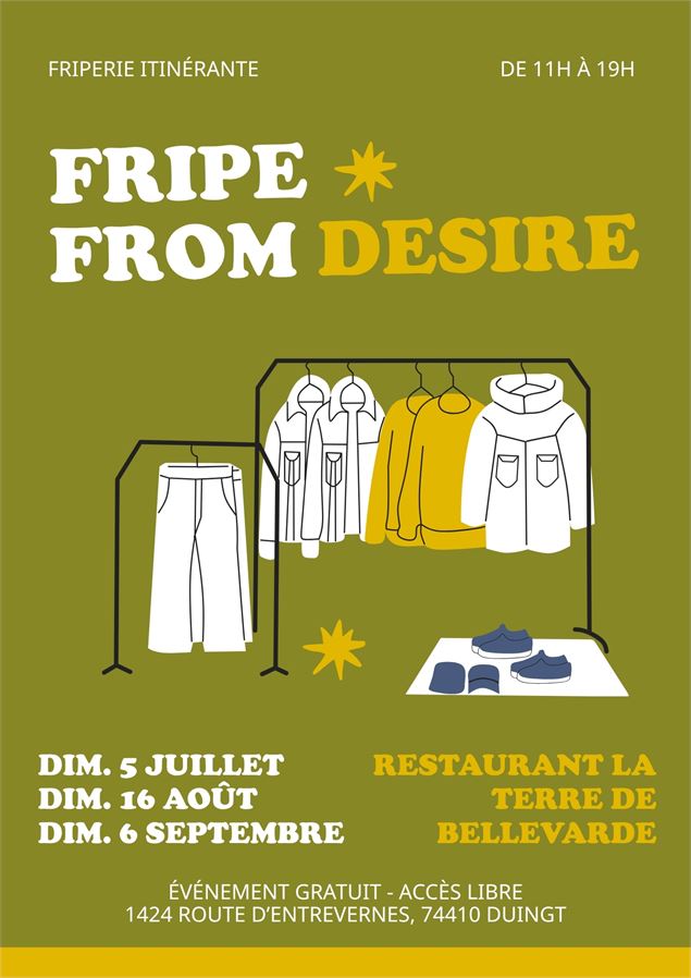 Une friperie itinérante au restaurant la Terre de Bellevarde_Duingt