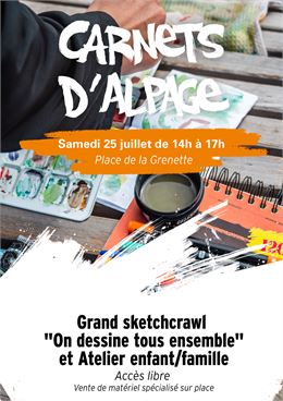 Journée d'accueil, sketchcrawl et ateliers initiation pour tous - @Carnetsdalpage2026