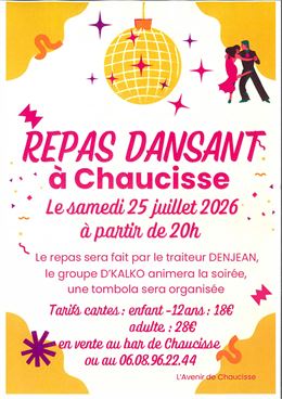 Repas dansant à Chaucisse_Saint-Nicolas-la-Chapelle - Association Avenir de Chaucisse