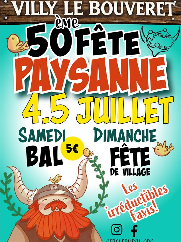 Affiche 50ème fête paysanne - Cercle rural Villy le Bouveret