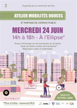 Ateliers mobilité douce - Illustrations ©Freepik
