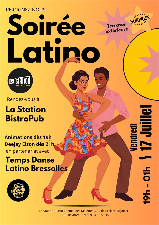 Soirée Latino à La Station - Temps Danse Latino Bressolles