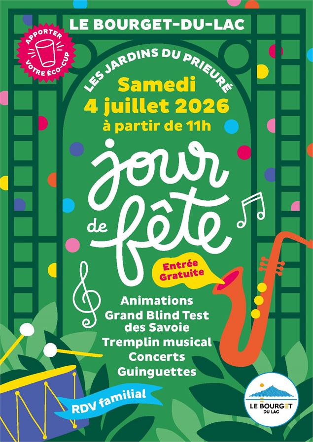 Affiche Jour de Fête - Mairie le bourget du lac
