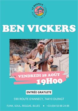 Concert-live : Ben Vickers_Duingt - Restaurant le Wakpala